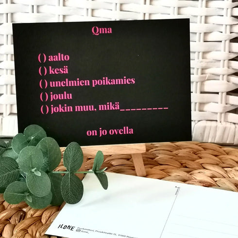 ILONE Postikortti - Qma ... on jo ovella