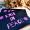 ILONE Postikortti - Knit in Peace